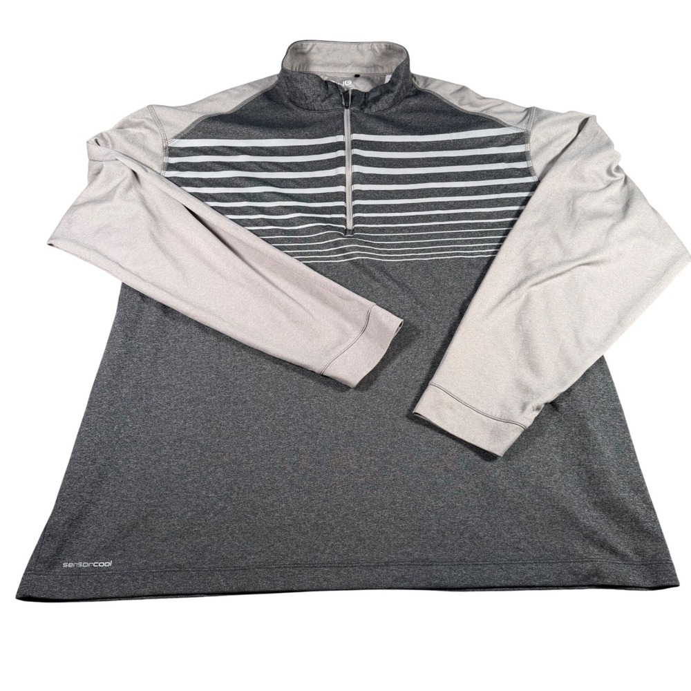 Ping Quarter Zip‎ Pullover Mens XXL Gray SensorCool Golf Shirt Long Sleeve